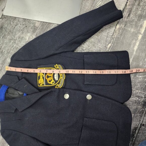 Vintage Chotirmall's Boys Navy Wool Blazer Size Boys 8-10 - Picture 13 of 14